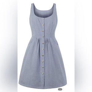 Button up sleeveless dress